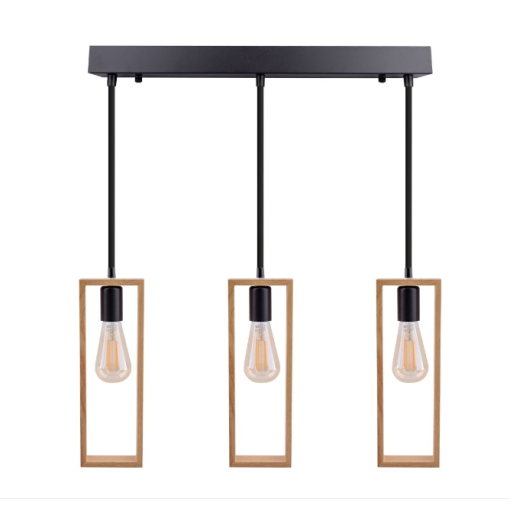 Lustra led lemn 3 x e27 [3]