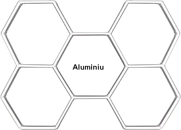 Set 5 hexagoane  led Honeycomb  ALUMINIU 200W [4]
