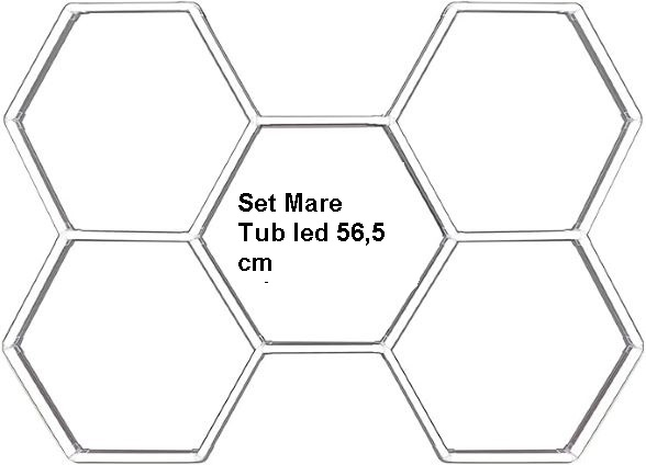 Set 5 hexagoane led honeycomb Mare ( 56.5) [3]