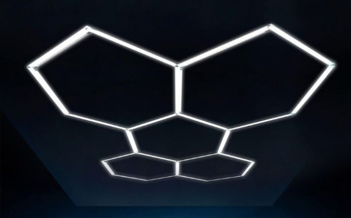 Set led tavan Honeycomb 5 seturi hexagoane 200w - 2 bucati [5]
