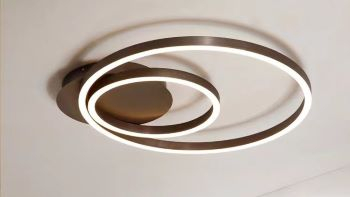 Lustra led de la 100w la 200w (max 50-60mp) - Lustra led dimabila 160w cu telecomanda 3 functii Maro
