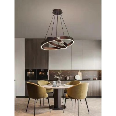 Lustra led de la 100w la 200w (max 50-60mp) - Lustra LED Dimabila 100w cu telecomanda 3 functii Maro