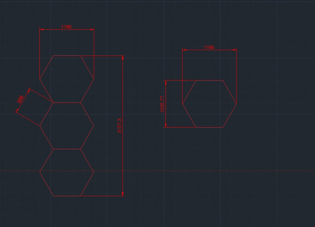 3 hexagoane led honeycomb Mare [1]