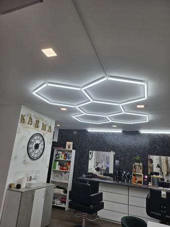 5 hexagoane led honeycomb pentru frizerie [2]