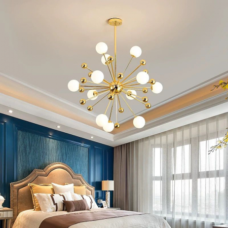 Lustre Birou - Lustra led 11 globuri gold
