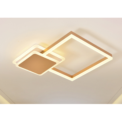 Lustra led Living - Lustra LED Dimabila 100w cu telecomanda 3 functii aurie