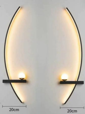 Lustra led Aurie - Aplica led 24w Sabie Gold/ Black