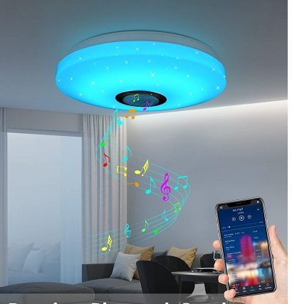 Aplica LED dimabila cu difuzor, bluetooth 72W RGB CCT [2]
