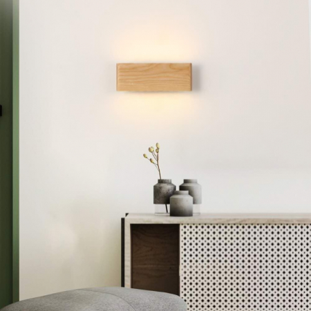 Lustra Receptie - Aplica led lemn 12w