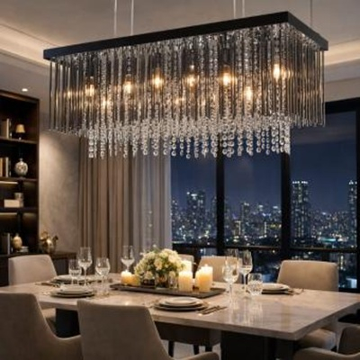 Lustra e14 - Candelabru led elegant Cristal  Black  75 x 25 cm