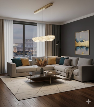 Candelabtu led elegant si modern cu telecomanda 54w [2]