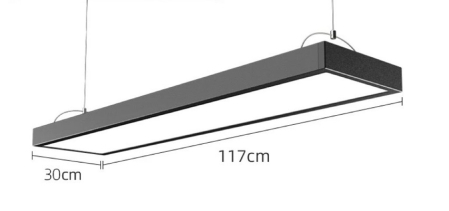 Lustra Cristal - Corp de iluminat led black suspendat 120w 117x30cm