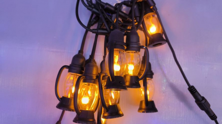 Oferte speciale - Ghirlanda luminoasa tip felinar 5m 10 becuri interconectabila