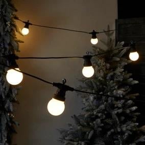 ghirlande luminoase - GRILANDA 5M IP65 SI 10 BECURI LED ALB CALD