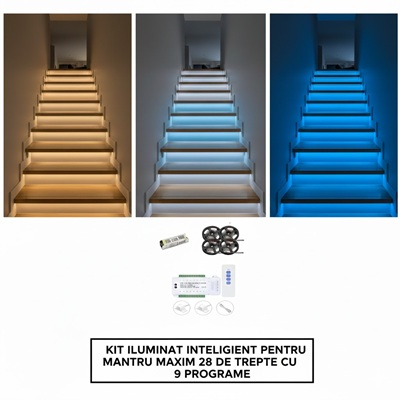 Kit iluminat inteligent 28 scari cu senzori si telecomanda pentru iluminat cu stil [2]
