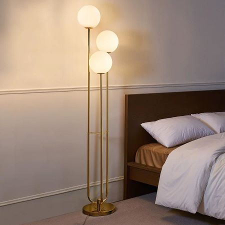 Lampadar led - Lampadar 3 globuri gold