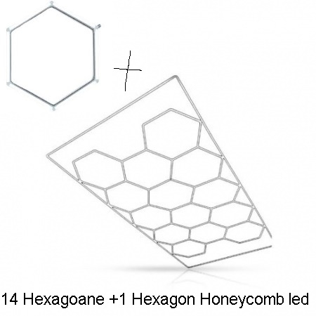 led Honeycomb tavan 14 hexagoane + 1 hexagon [3]