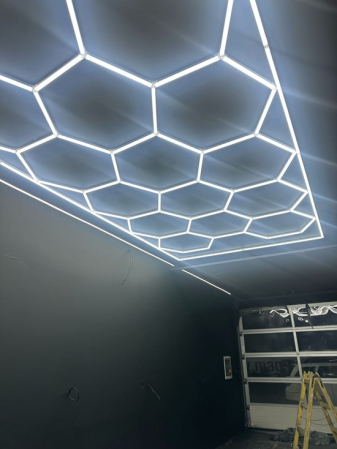 hexagoane led Honeycomb personalizate - led Honeycomb tavan 14 hexagoane + 1 hexagon