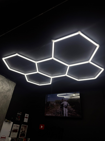 5 hexagoane  led Honeycomb - led tavan 5 hexagoane
