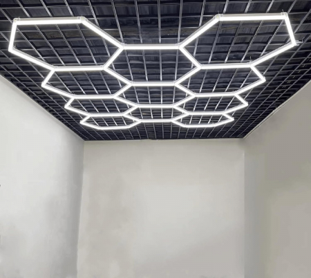 11 hexagoane led honeycomb - Led tavan Honeycomb 11 hexagoane