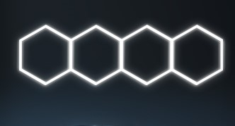 Iluminat industrial led - Led tavan honeycomb 4 hexagoane