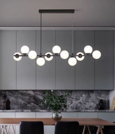 Lustra led Living - Lustra 11 globuri black
