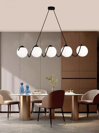 Lustra 5 globuri Black