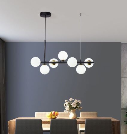 Lustra 7 globuri black