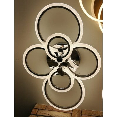 Lustra led dimabila 140w cu telecomanda 3 functii Crom [1]