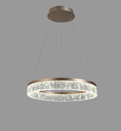 Lustra Receptie - Lustra led 1 cerc rose gold 80w