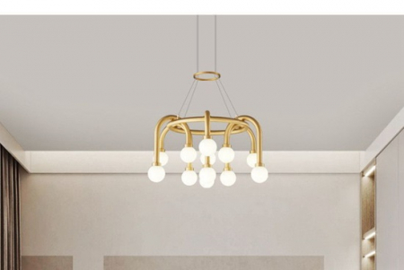 Lustra led Living - Lustra led 12 globuri Gold