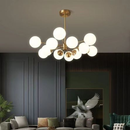 Lustra led Living - Lustra led 12 globuri Gold