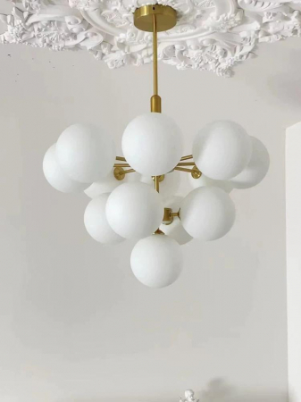 Lustra led 13 globuri gold [1]