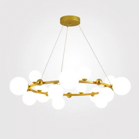 Lustra led 15 globuri gold [1]