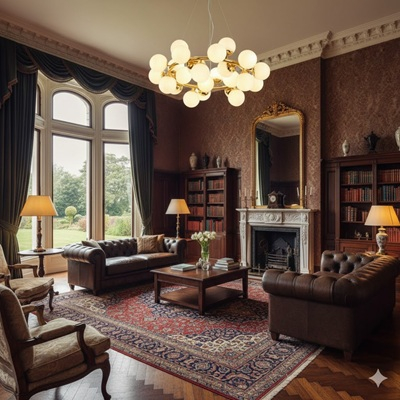 Lustra led 15 globuri Gold/ Black [4]