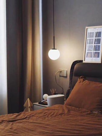 Lustra Dormitor - Lustra led 1glob Gold/ Black