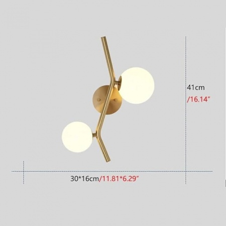 Lustra led 2 globuri gold Bi [1]