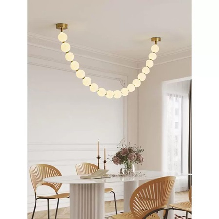 Lustra led 25 globuri gold eleganta [1]