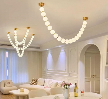 Lustra led Living - Lustra led 25 globuri gold eleganta