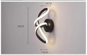 LUSTRA LED 3 FUNCTII SPIRALA Neagra 27W