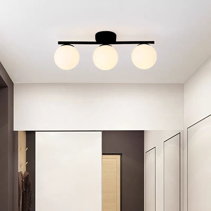 Lustra led Living - Lustra led 3 globuri E27  gold/ black