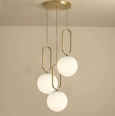 Lustra led Aurie - Lustra led 3 globuri gold elegante