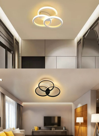 Lustra Cristal - Lustra led 30w 3 functii alba/neagra