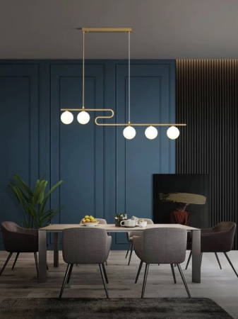 Lustra led Living - Lustra led 5 globuri gold