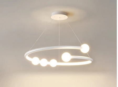 Lustra led 5 sateliti 130w black/ alba [1]