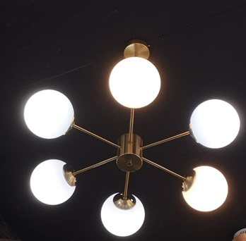 Lustra led Aurie - Lustra led 6 globuri