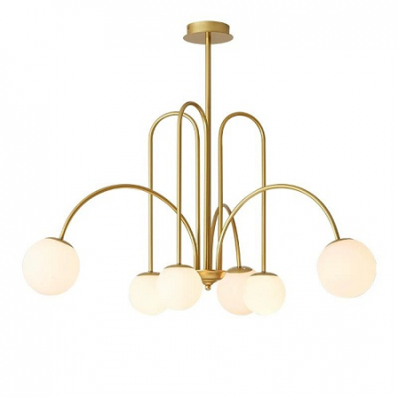 Lustra led 6 globuri gold