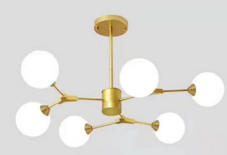 Lustra led Living - Lustra led 6 globuri gold