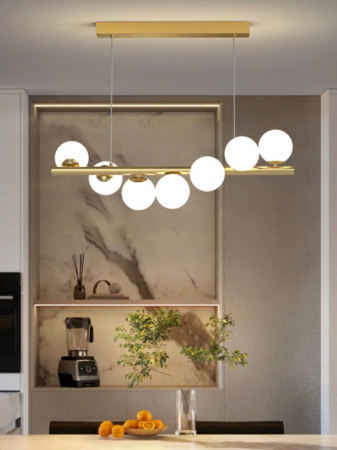 Lustra led Living - Lustra led 7 globuri gold
