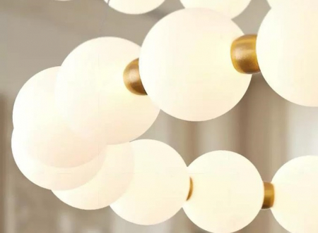 Lustra led 8 globuri gold 26w [1]